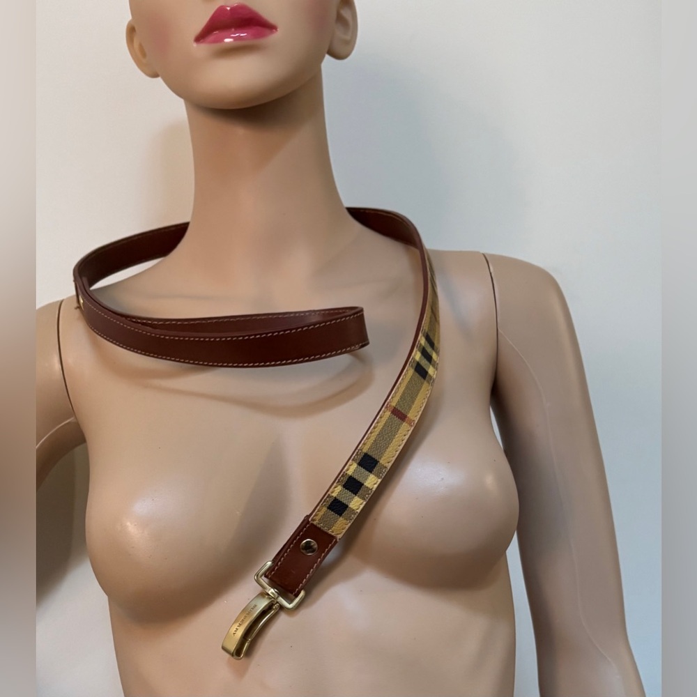 Burberry Nova Check leather dog leash new - Picture 5 of 12